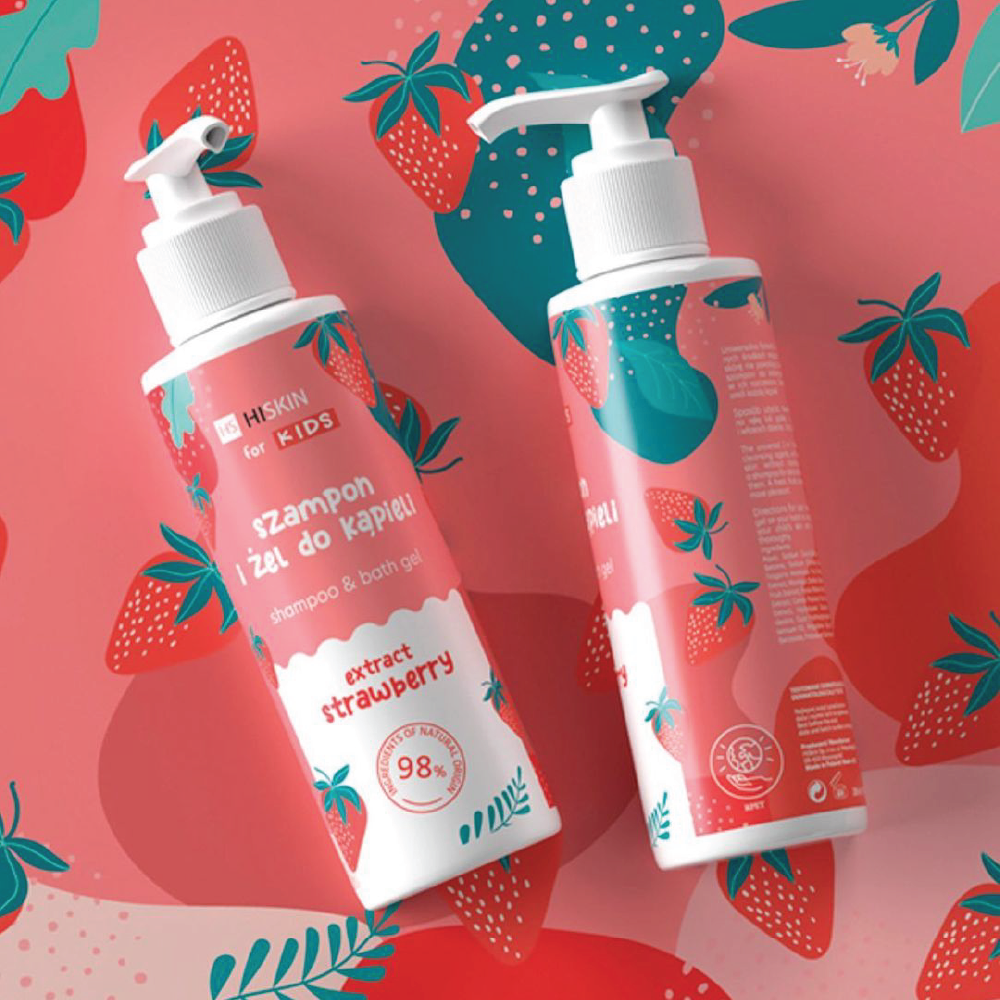 Hiskin Kids Shampoo & Body Gel Strawberry