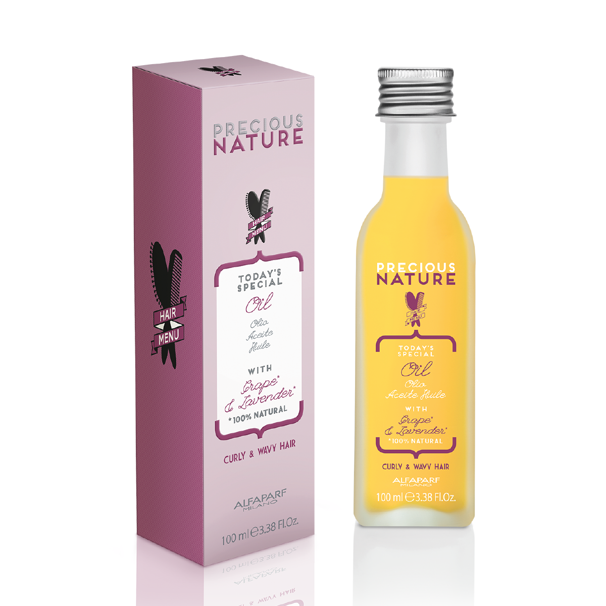 Precious Nature Oil with Grape & Lavender 100% Natural for Curly & Wavy Hair
