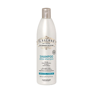 IL Salone Detox Shampoo with Vegetal Charcoal, Biotin & Caffeine for All Hair Types 