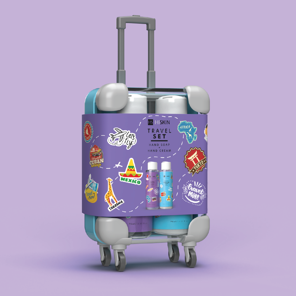Hiskin Kids Travel set (Hand soap + Hand cream)