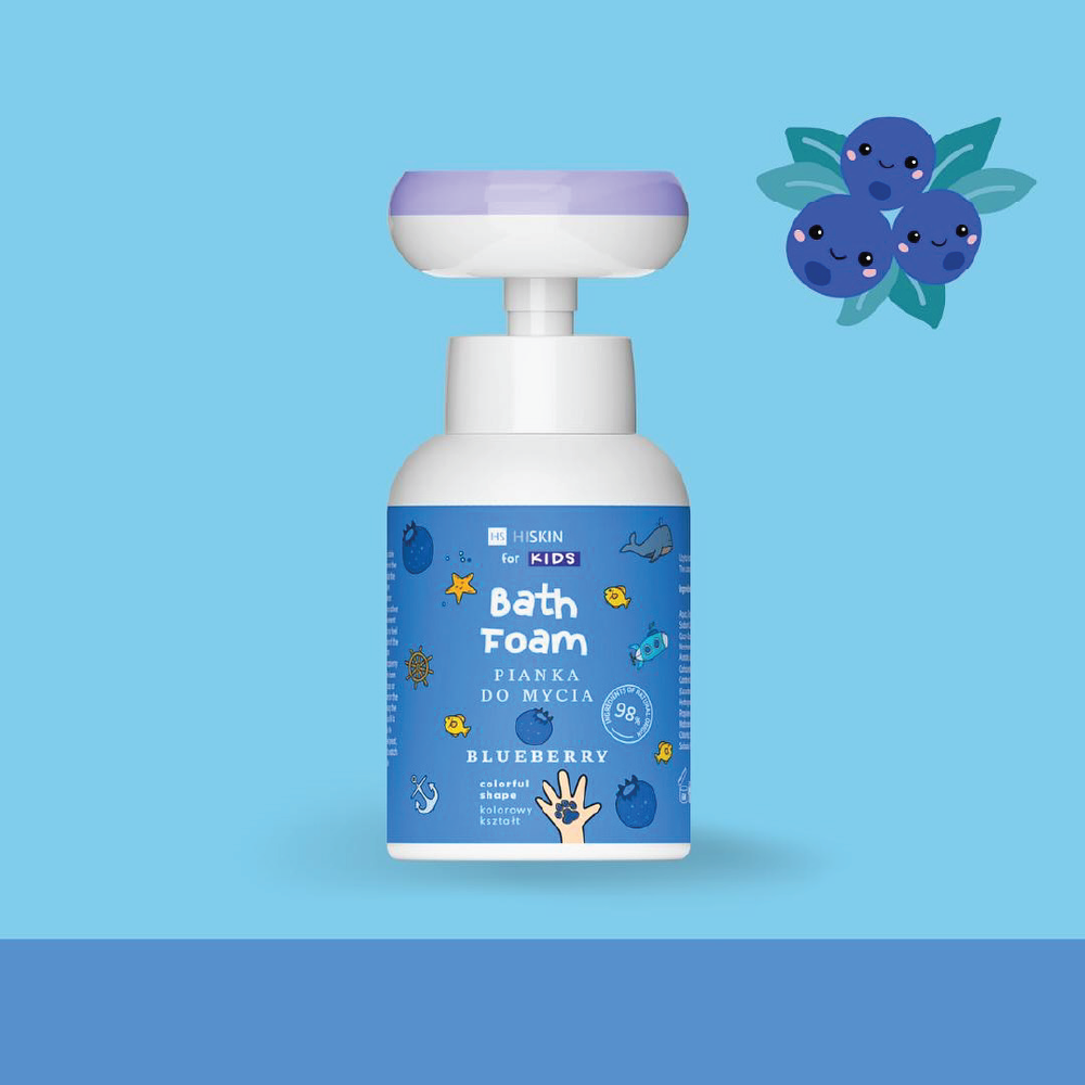 Hiskin Kids Bath Foam Blueberry