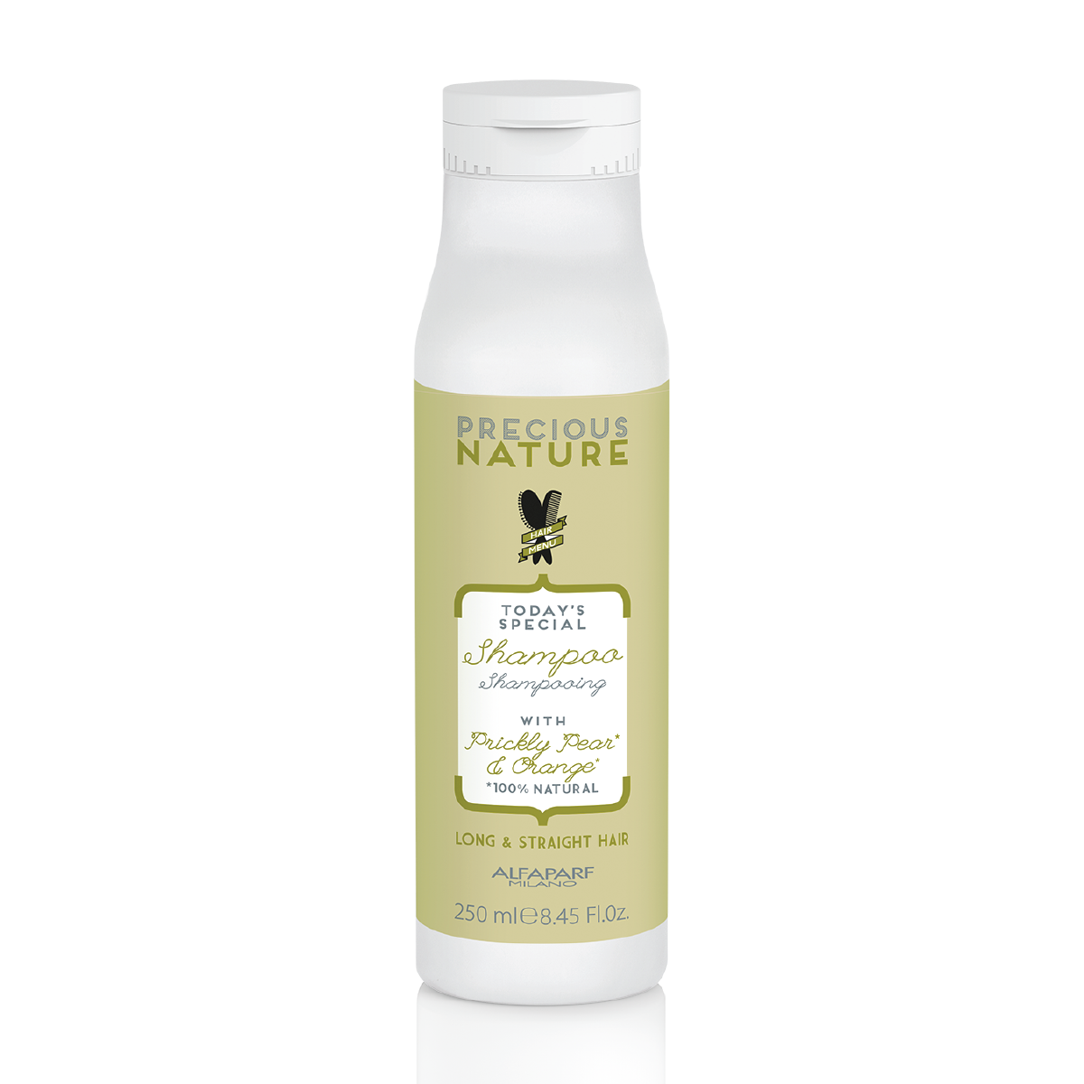 Precious Nature Shampoo with Prickly Pear & Orange 100% Natural for Long & Straight Hair 