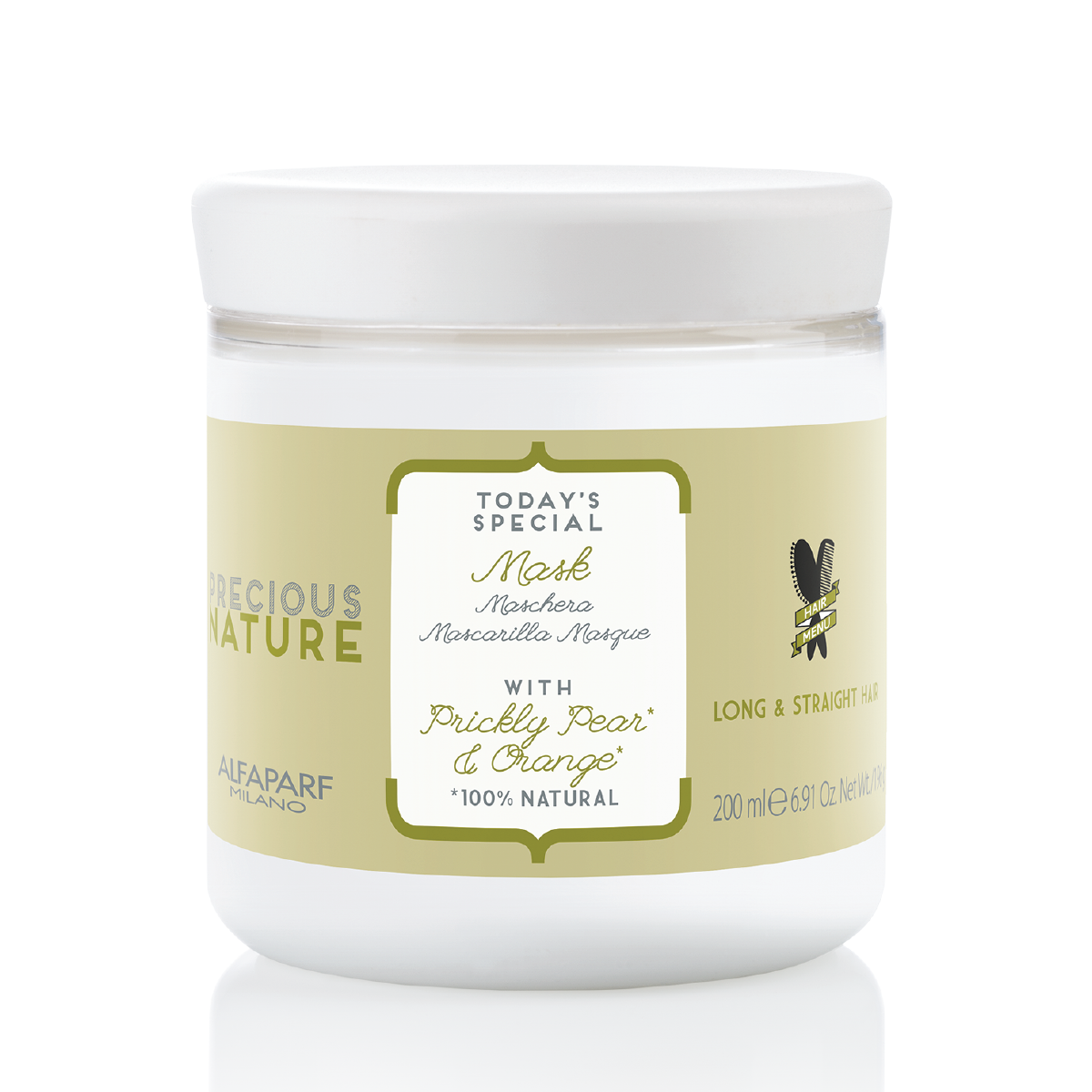 Precious Nature Mask with Prickly Pear & Orange 100% Natural for Long & Straight Hair 