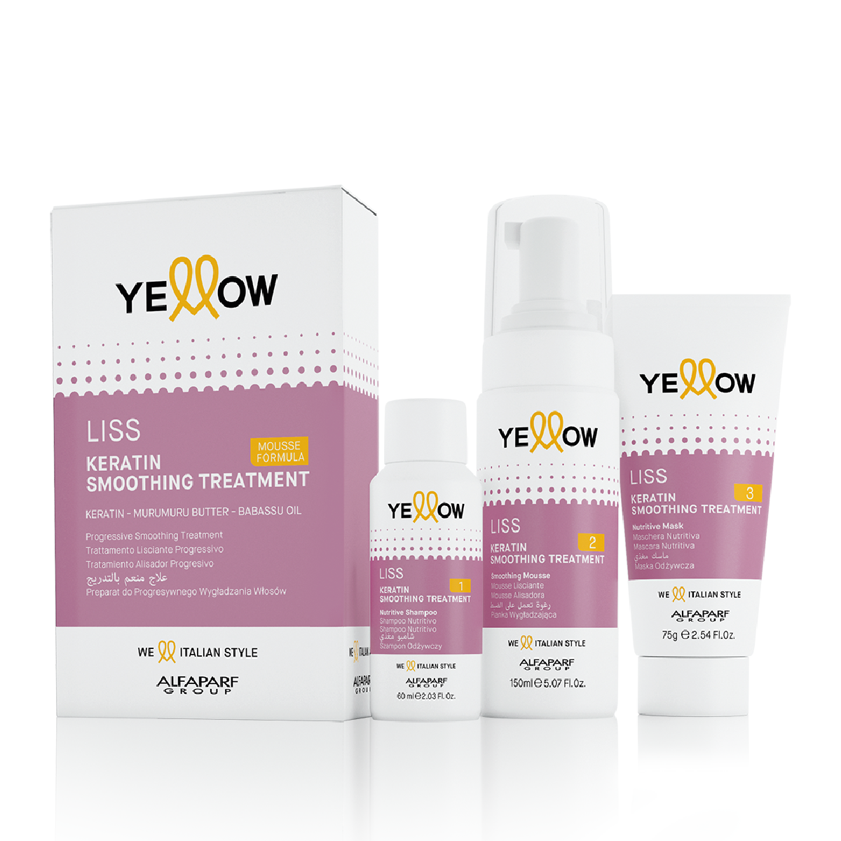 Yellow Liss Straightening kit with Keratin Nutritive complex for All Hair Types